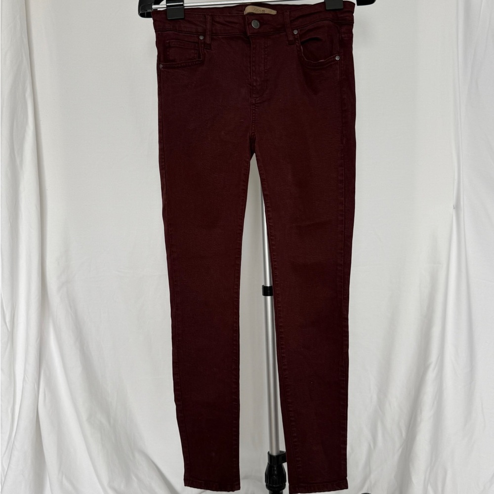 Chic Dark Red Skinny Jeans